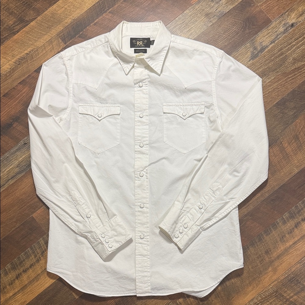 Ralph Lauren Double RL White Casual Button Down Shirt